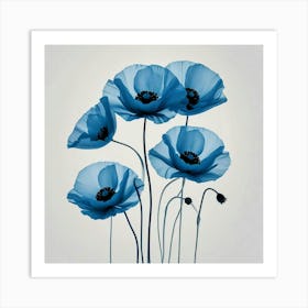 Blue Poppies Art Print