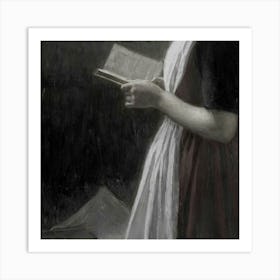 Girl Reading A Book Art Print