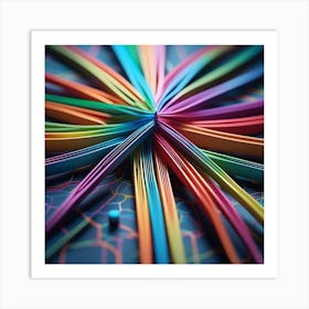 Colorful Origami Art Print