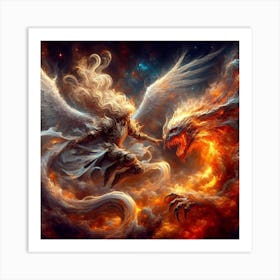 Angels fight demons Art Print