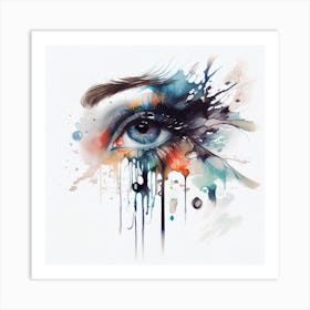 Watercolor Woman Eye #1 Art Print