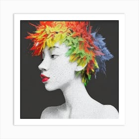 Rainbow Hair Art Print