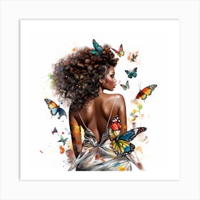 Butterfly Girl Art Print