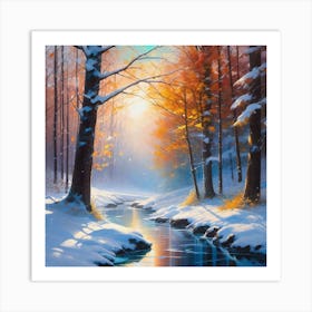 Winter In The Woods 1 Art Print