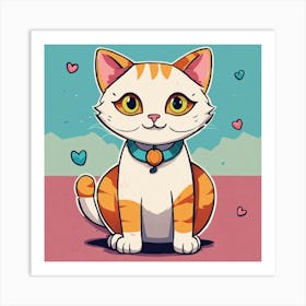 Cute Cat Art Print