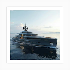 A Custom Luxury Yacht Designed With Sleek Lines And Modern Elegance 1 Art Print