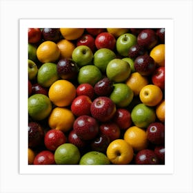 Colorful Fruit Background Photo Art Print