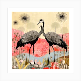 Bird In Nature Ostrich 2 Art Print