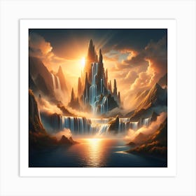 Mythical Waterfall 19 Art Print