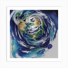 Earth In Space Art Print