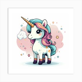 Cute Unicorn 545 Art Print