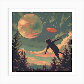 Frisbee In The Sky 1 Art Print