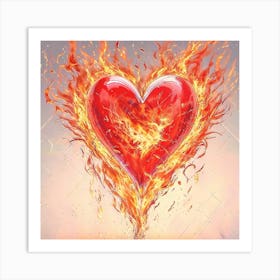 Heart Of Fire 1 Art Print