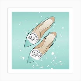 Mint Shoes Art Print