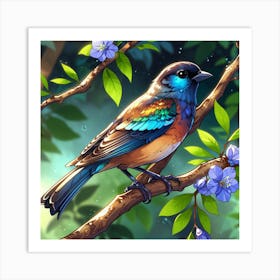 Bird On A Branch Art Print