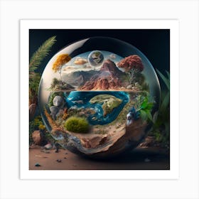 Earth In A Glass Sphere Art Print