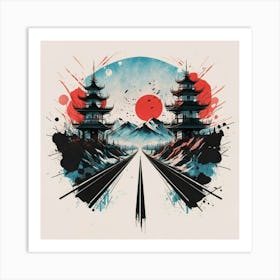 Asian Landscape Art Print