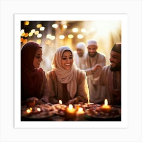 Celebration Joy Festivity Islam Culture Happiness Family Unity Blessings Ramadan Tradition Art Print