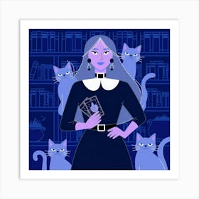 An Illustration Of A Childless Cat Lady 10thb2vjrsannxjf Orkfq Si2ok0fhrewqyqnkdo7t Q Art Print