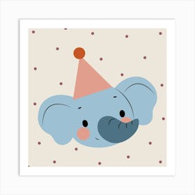 Cute elephant print Art Print