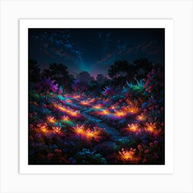 Night In The Garden 3 Art Print