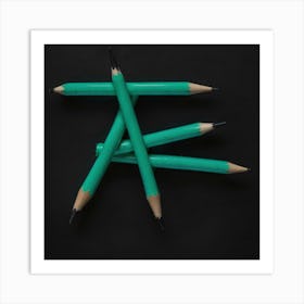 Pencils Cross Art Print