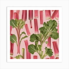 Rhubarb Leaves Art Print