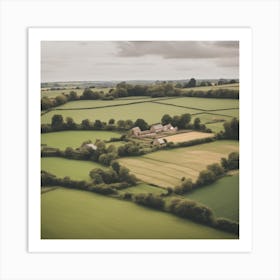 Aerial View Of Farmland 2 Art Print