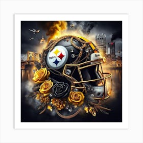 Pittsburgh Steelers Helmet 1 Art Print