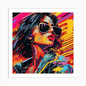 Woman In Sunglasses Art Print