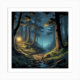 Forest pathway Art Print