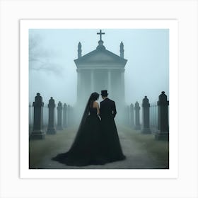 Gothic Wedding 1 Art Print