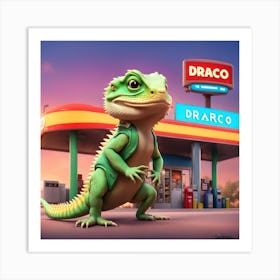 Draco Gas Station Art Print