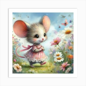 Mouse In The Meadow Art Print