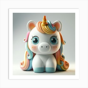 Unicorn Figurine 64 Art Print