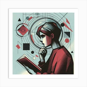 Man Reading A Book 1 Art Print