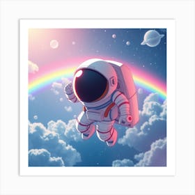 Rainbow In Space Art Print