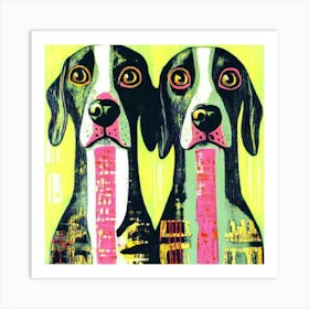 Two Dogs In The City Art Print