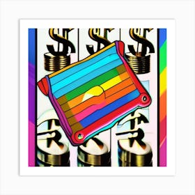 Rainbow Slot Machine Art Print