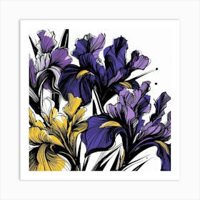 Flowers irises 1 Art Print