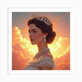 Elegant Young Queen 2 Art Print