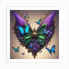 Butterfly Heart Art Print