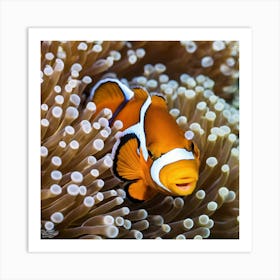 Clownfish In Anemone Art Print