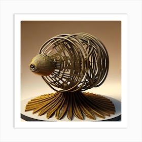 Spiral Sculpture 3d Model Art Print