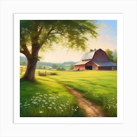 Farm In The Countryside 26 Art Print