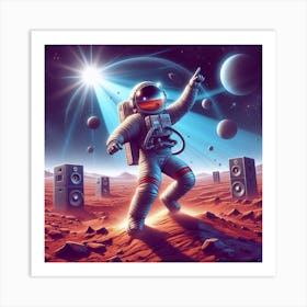 Astronaut In Space 1 Art Print