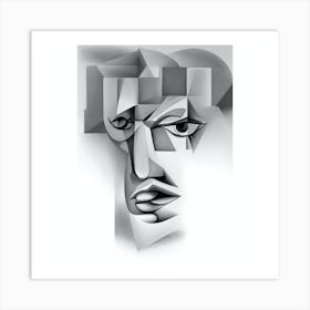 Abstract Portrait Of A Woman Art Print