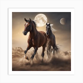 398555 Chevaux Arabes De Race Pure Avec La Nature Et La L Xl 1024 V1 0 Art Print