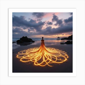 Light On The Beach Art Print