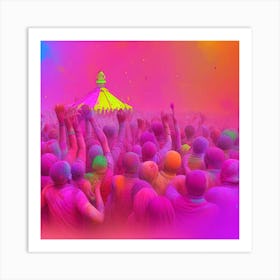 Holi Festival 4 Art Print